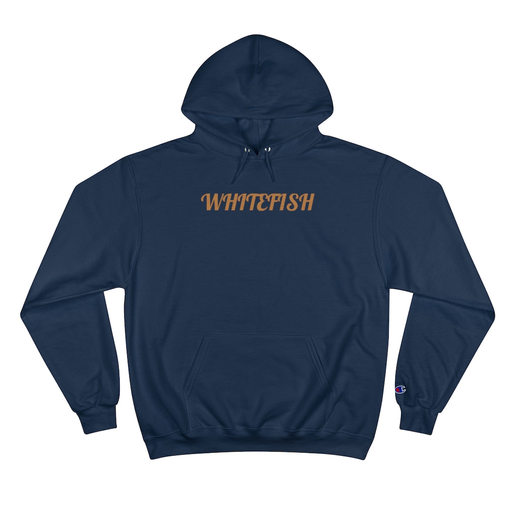 Navy Fancy Type Whitefish T-Shirt The Whitefish Store