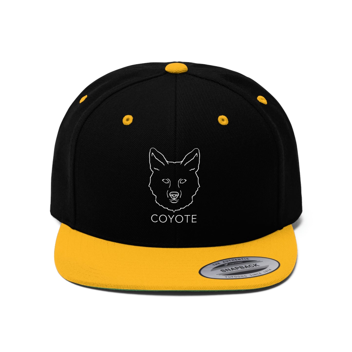 Coyote Unisex Flat Bill Embroidered Hat