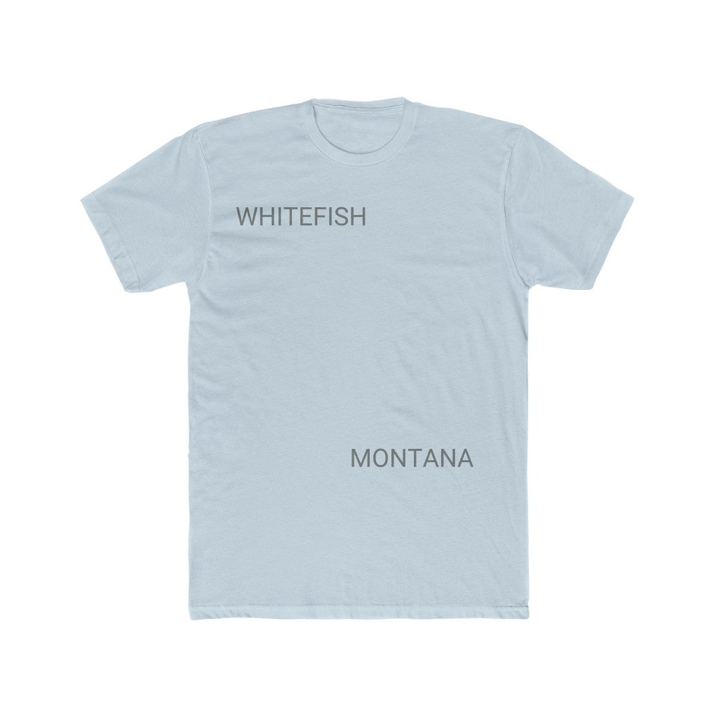 Light Blue WHITEFISH......MONTANA Cotton T-Shirt
