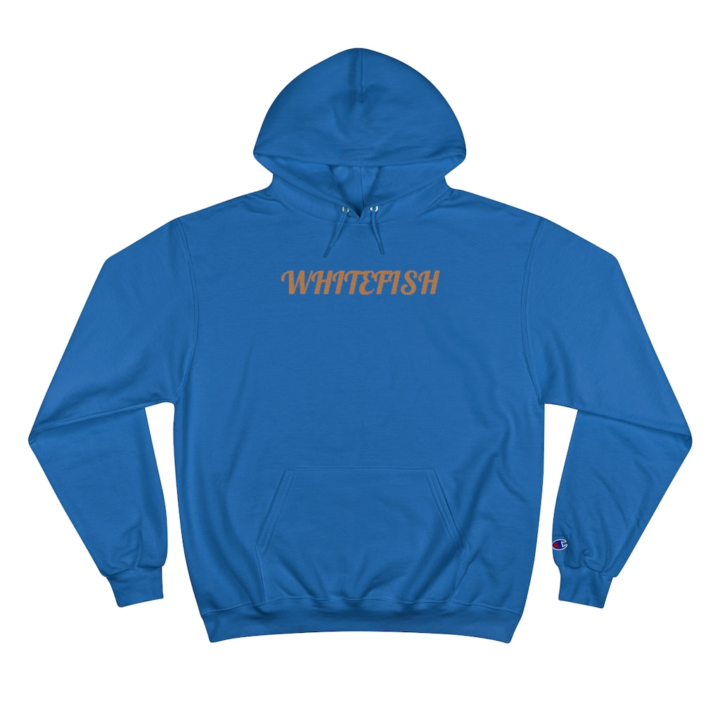 Blue Fancy Type Whitefish T-Shirt The Whitefish Store