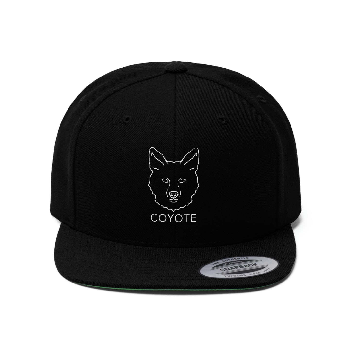 Coyote Unisex Flat Bill Embroidered Hat