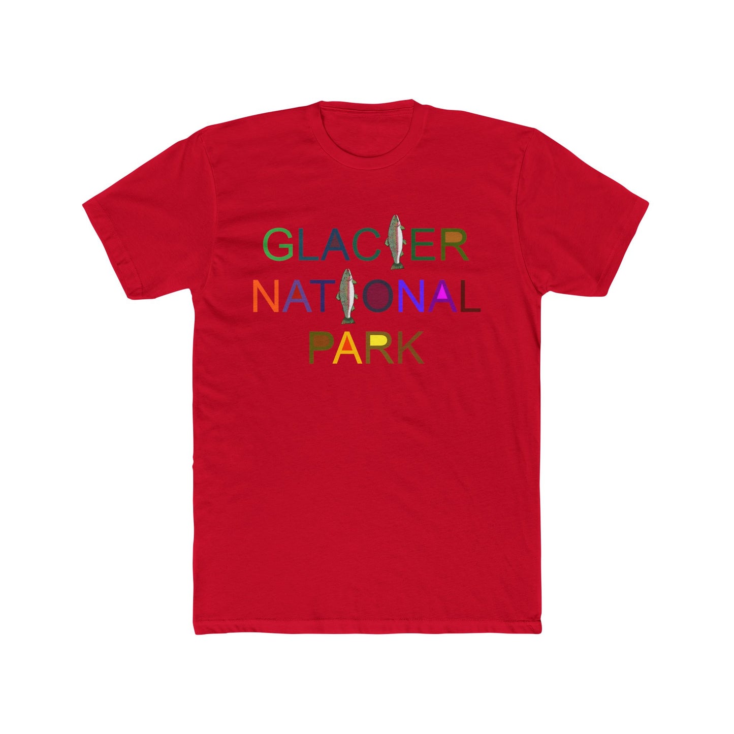 Rainbow Trout Glacier Park Cotton T-Shirt