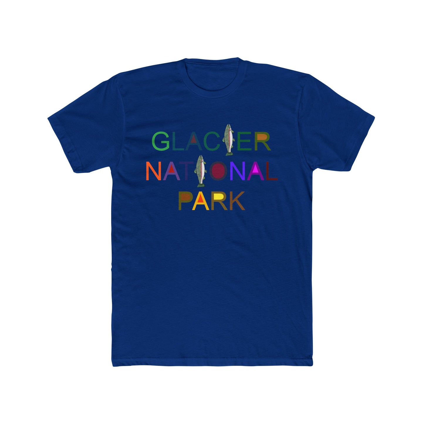 Rainbow Trout Glacier Park Cotton T-Shirt