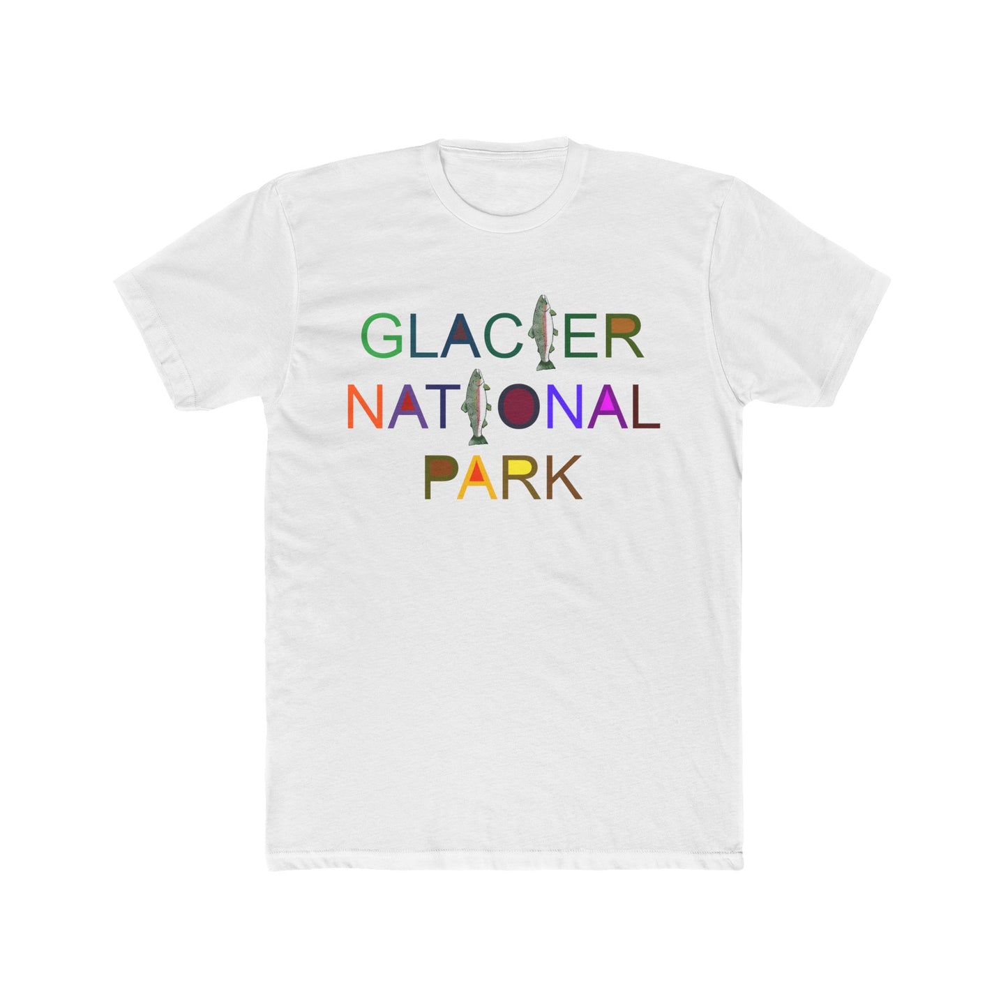 Rainbow Trout Glacier Park Cotton T-Shirt
