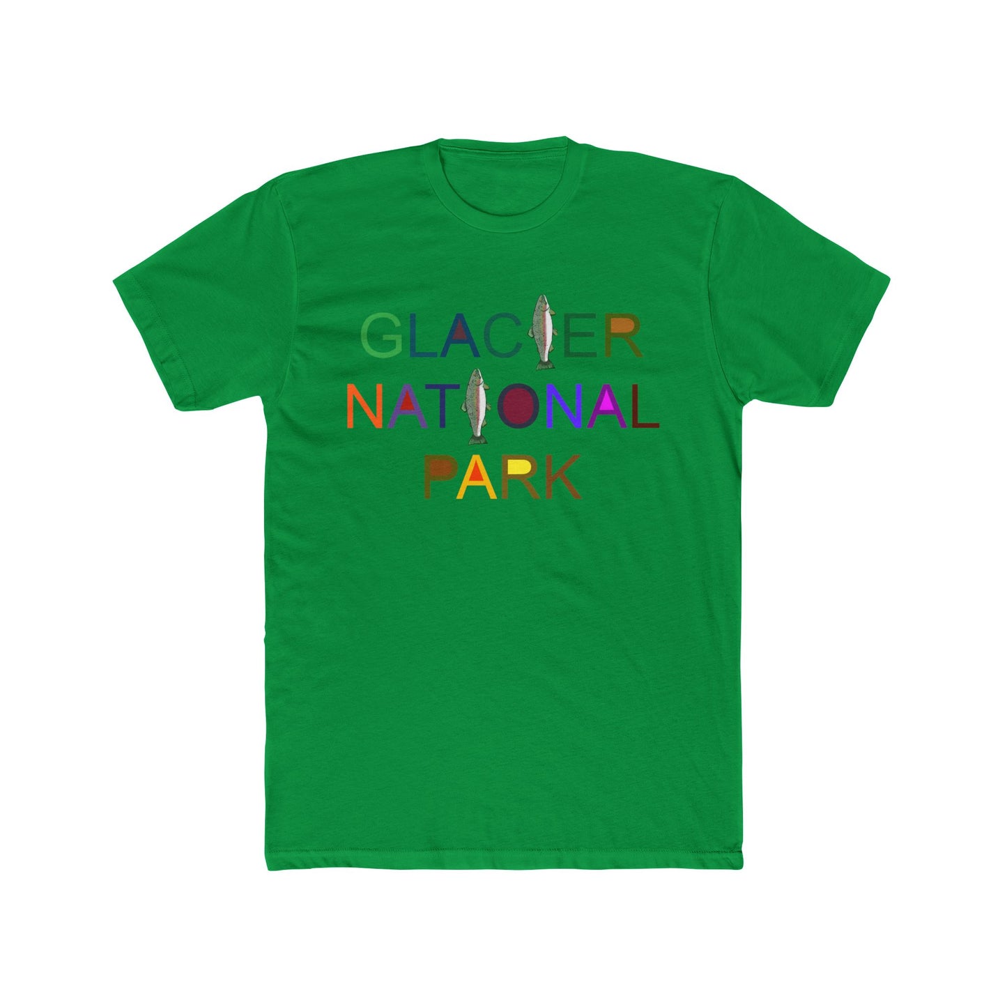 Rainbow Trout Glacier Park Cotton T-Shirt