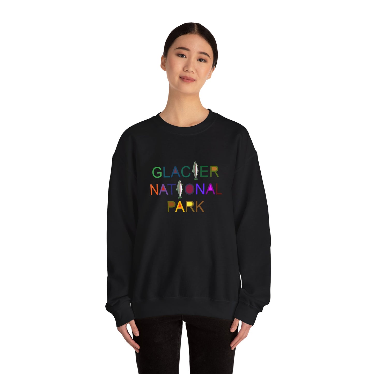 Glacier National Park (Rainbow Trout) Unisex Heavy Blend™ Crewneck Sweatshirt