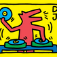 Dj Dog By Keith Haring - Die-Cut Sticker