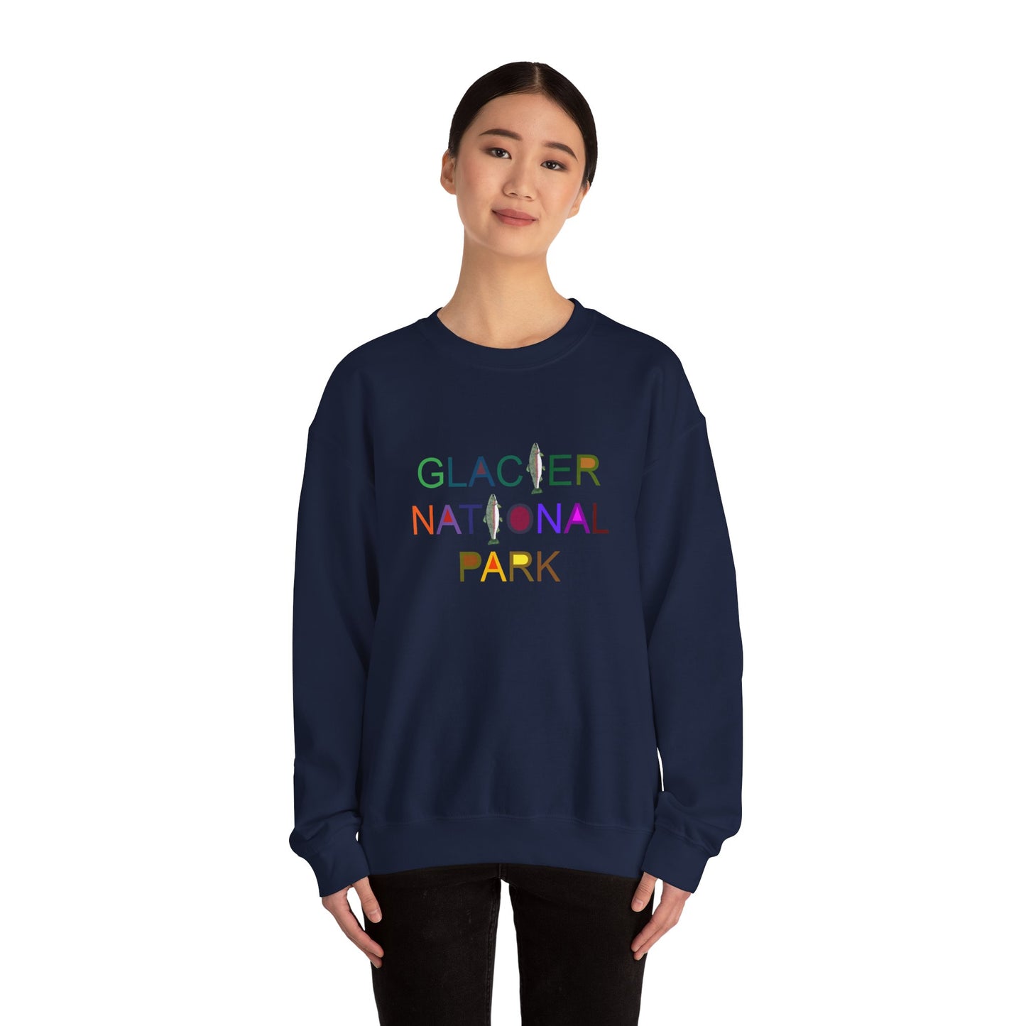 Glacier National Park (Rainbow Trout) Unisex Heavy Blend™ Crewneck Sweatshirt