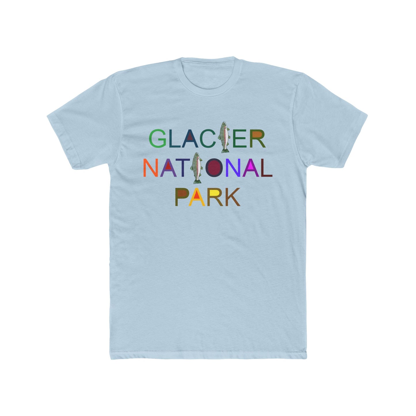 Rainbow Trout Glacier Park Cotton T-Shirt