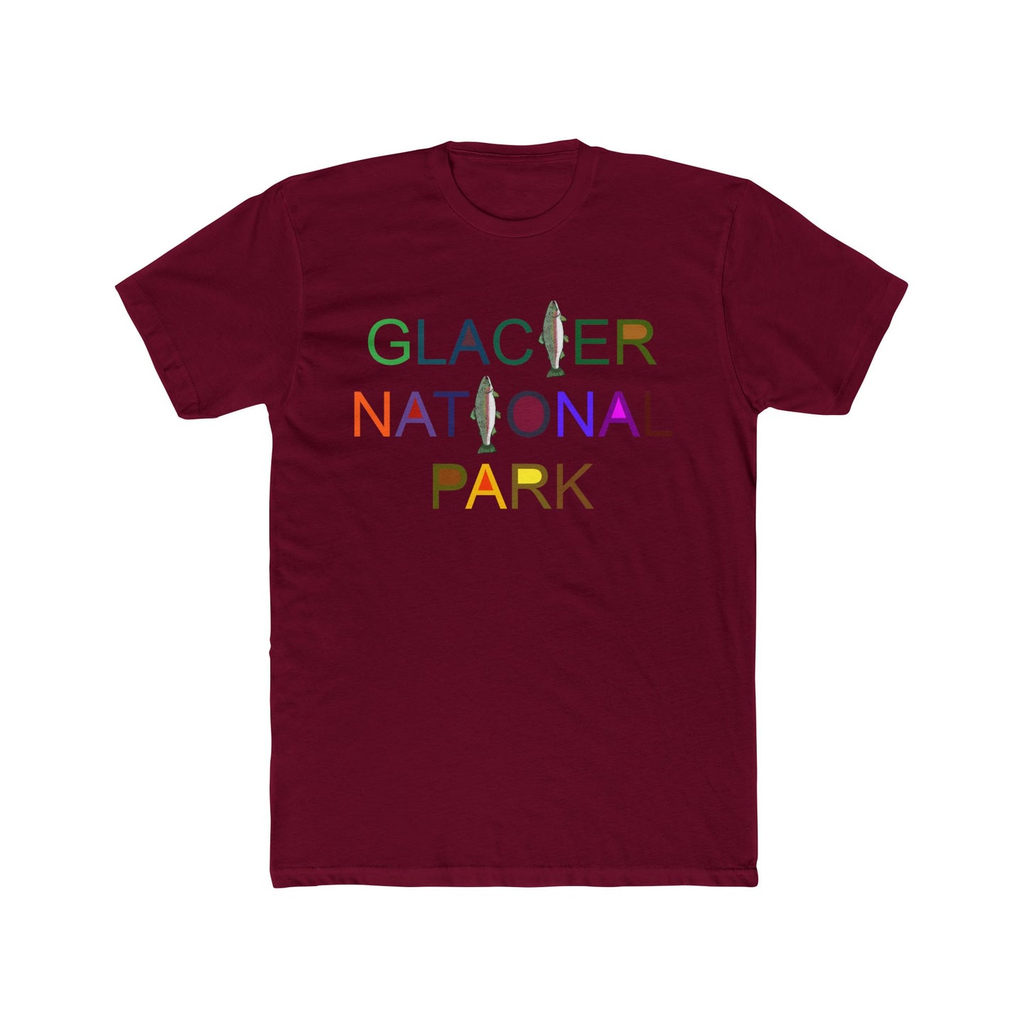 Rainbow Trout Glacier Park Cotton T-Shirt