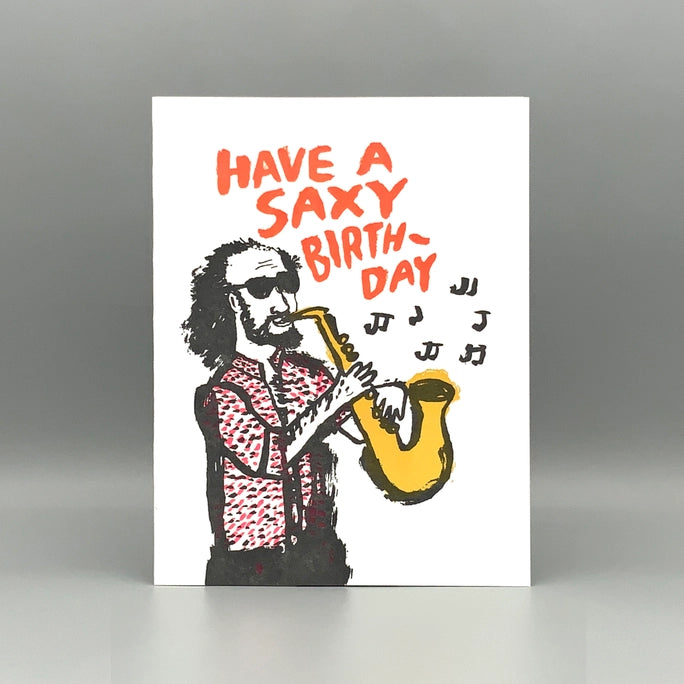 Saxy Birthday Greeting Card