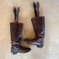 Brown leather boots, pair