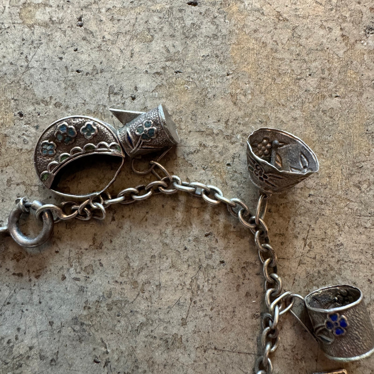 Clasp and charms