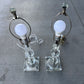 Pair of crystal table lamps
