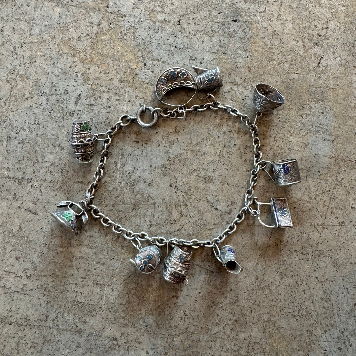 Chinese silver charm bracelet