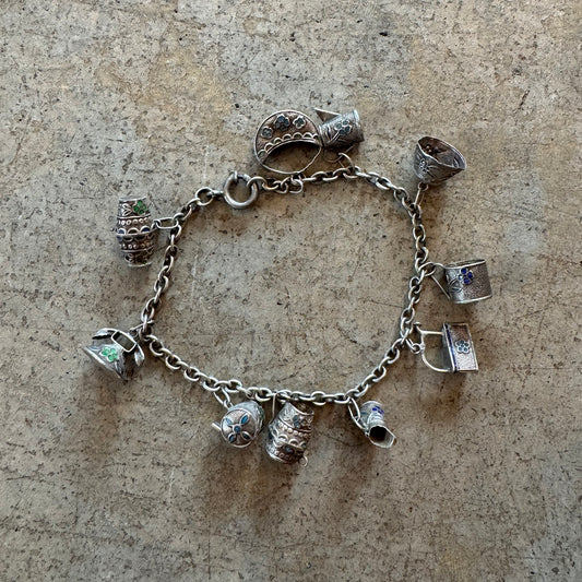 Chinese silver charm bracelet