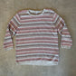 Striped knit sweater, front