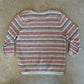 Striped knit sweater, back