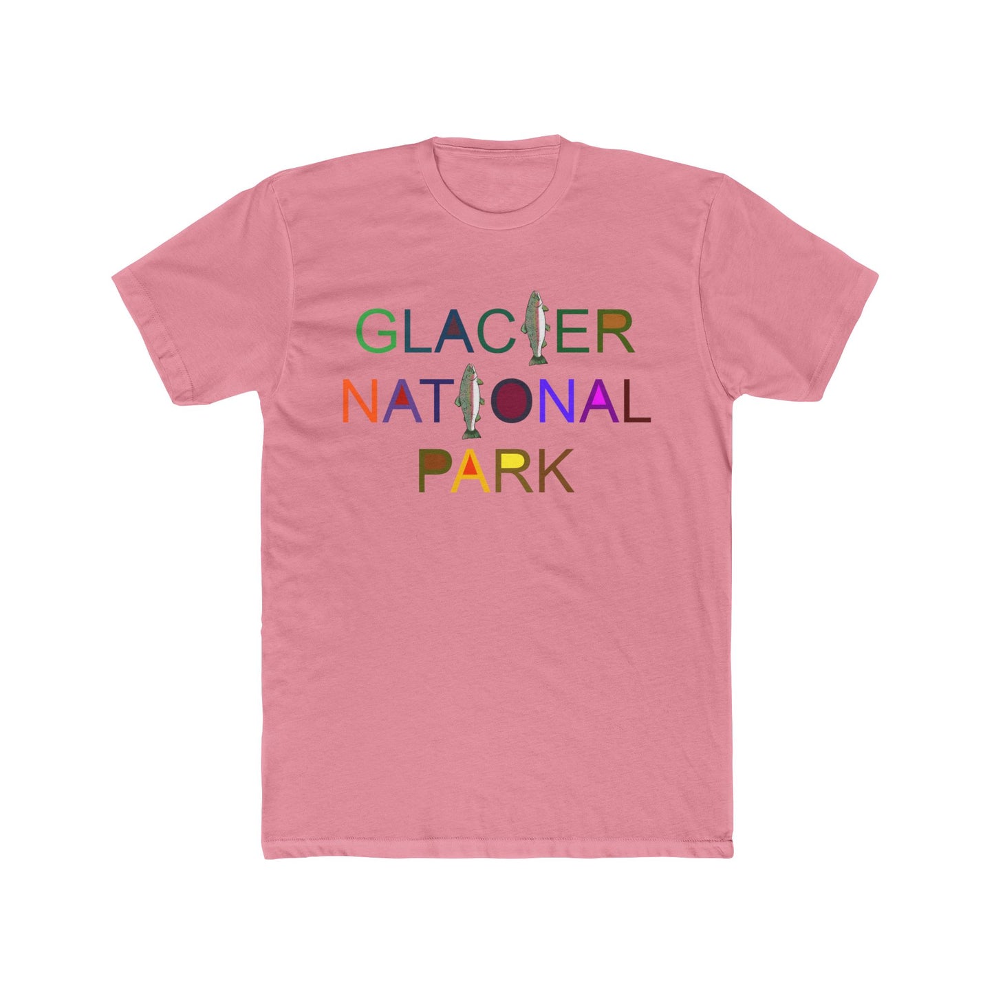 Rainbow Trout Glacier Park Cotton T-Shirt