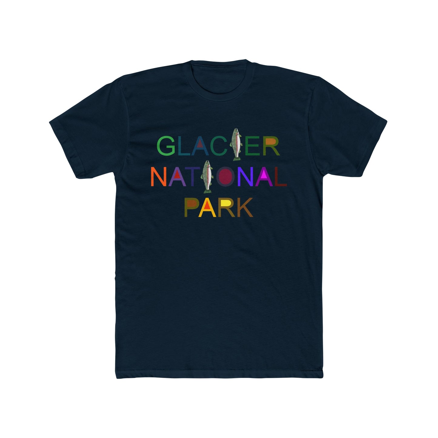 Rainbow Trout Glacier Park Cotton T-Shirt