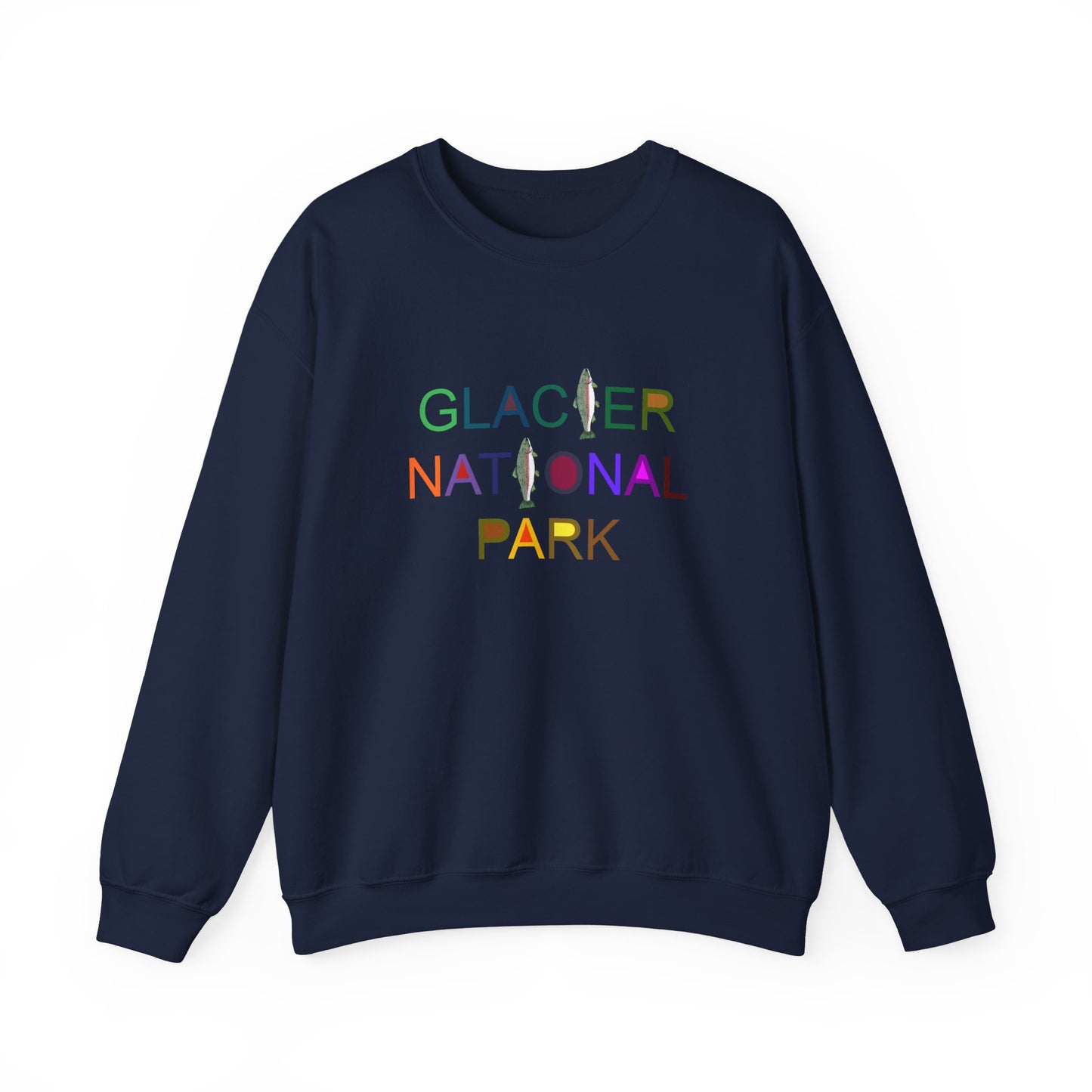 Glacier National Park (Rainbow Trout) Unisex Heavy Blend™ Crewneck Sweatshirt
