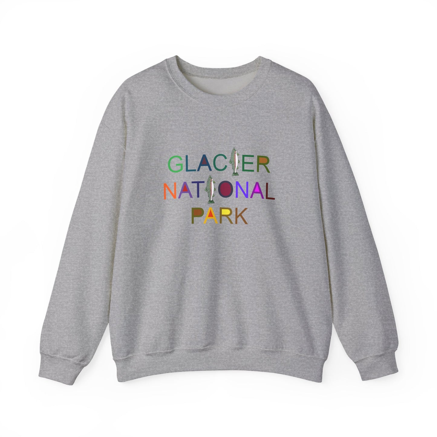 Glacier National Park (Rainbow Trout) Unisex Heavy Blend™ Crewneck Sweatshirt