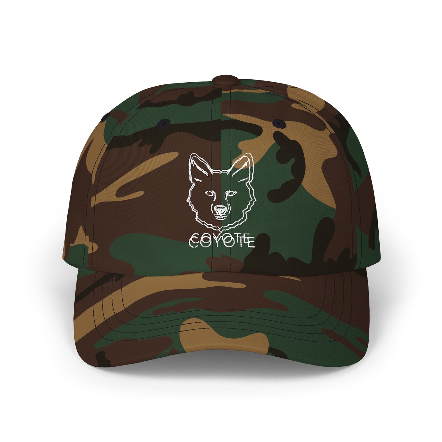 Coyote Unisex Flat Bill Embroidered Hat
