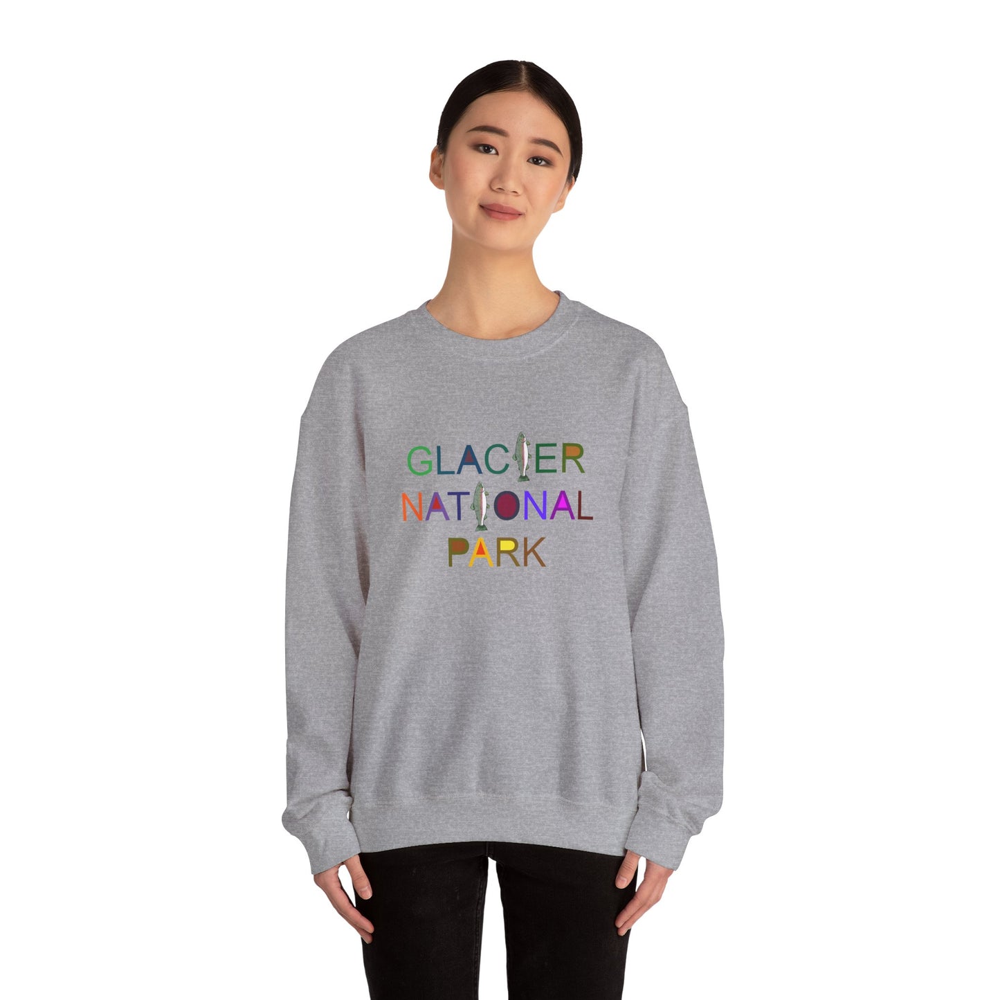 Glacier National Park (Rainbow Trout) Unisex Heavy Blend™ Crewneck Sweatshirt