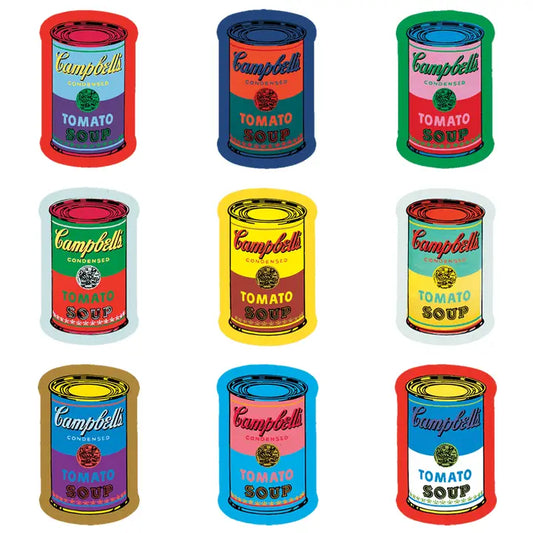 Campbell's Soup Cans By Andy Warhol - Sheet of 9 Stickers