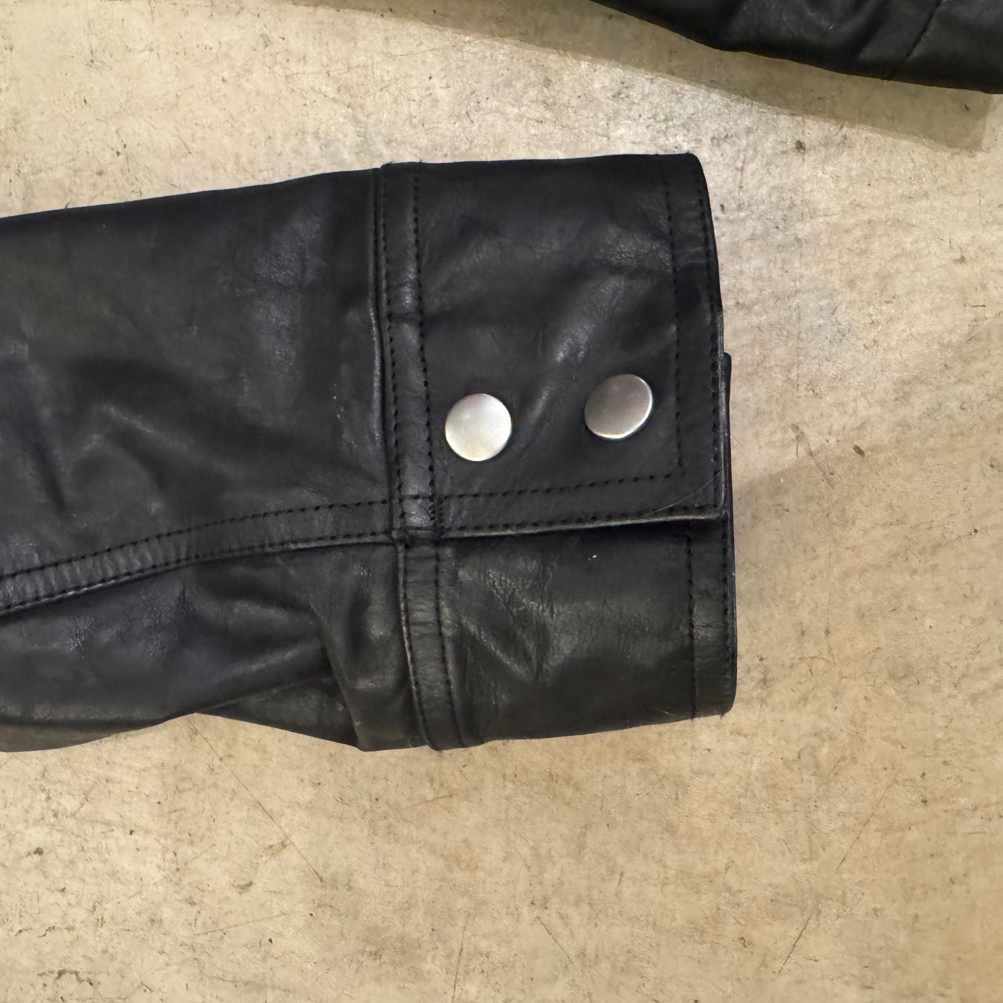 Rick Owens Black Leather Jacket - Size 55 - Large