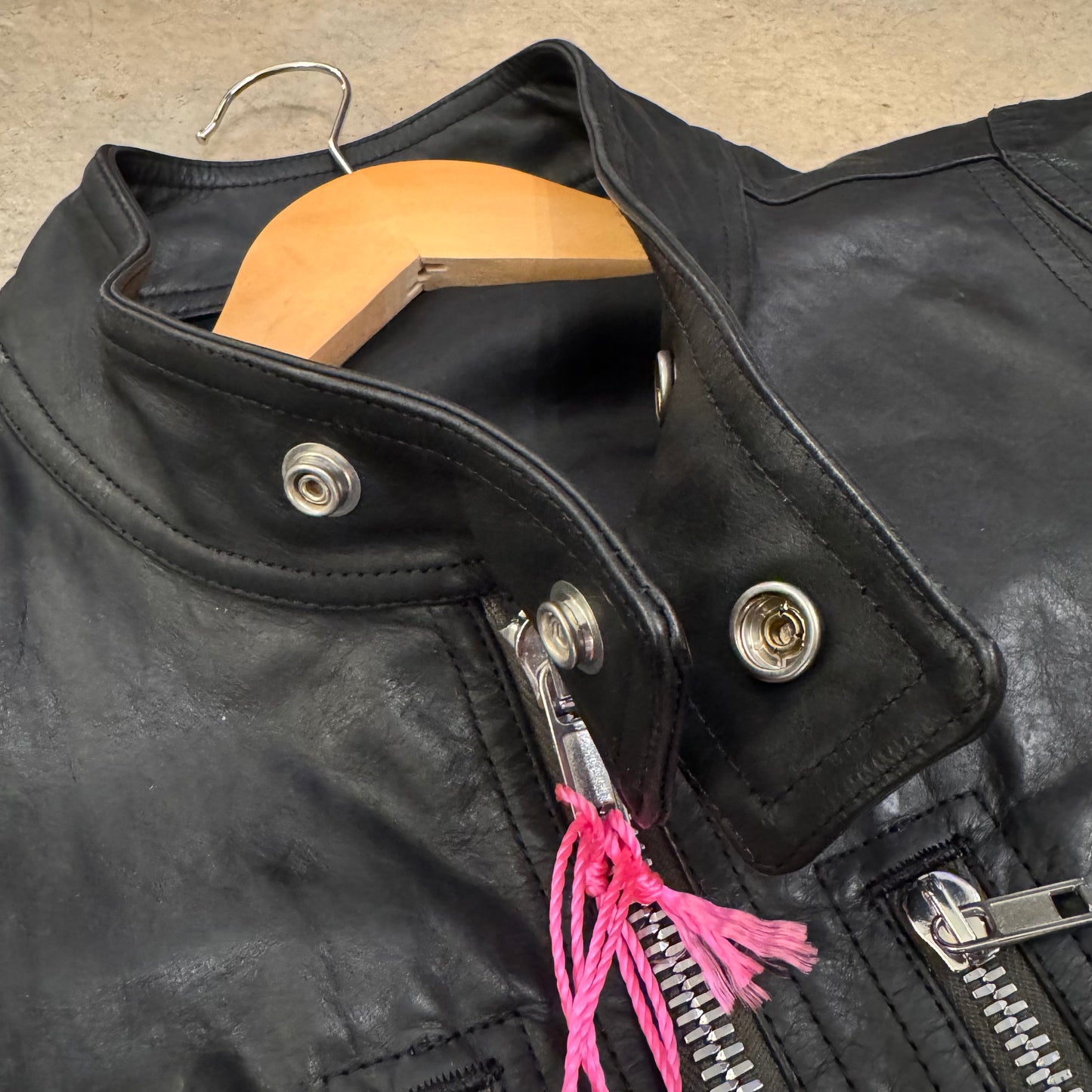 Rick Owens Black Leather Jacket - Size 55 - Large
