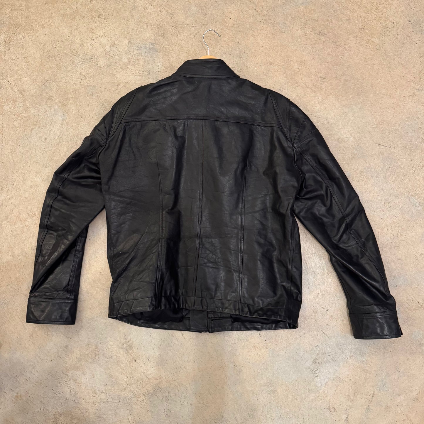 Rick Owens Black Leather Jacket - Size 55 - Large