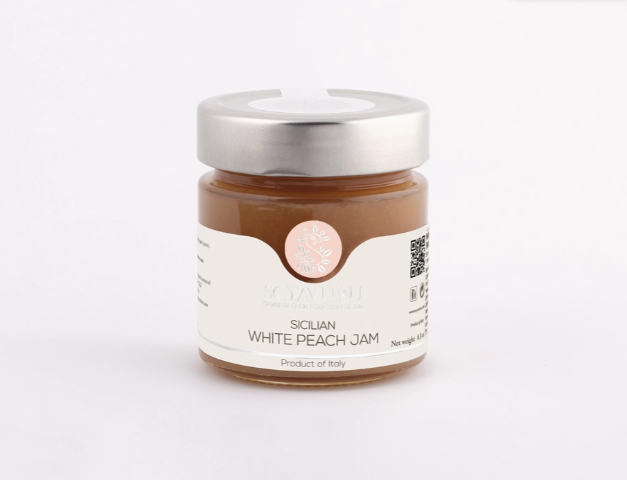 Sicilian White Peach Jam - 8.8oz (250gm)
