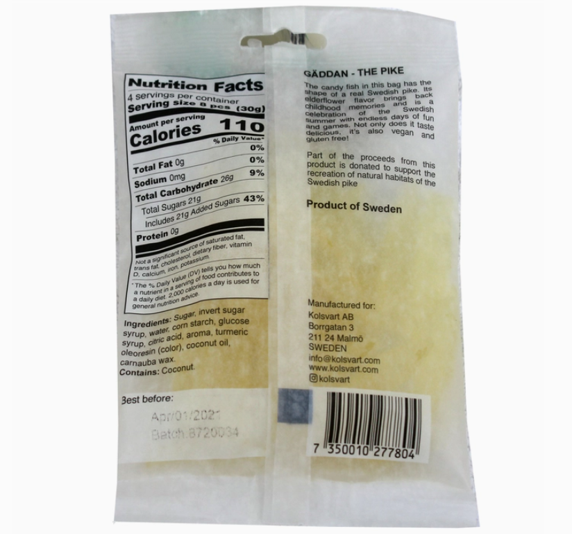 Elderflower Flavored Pike Fish - 4.2oz (120gm)