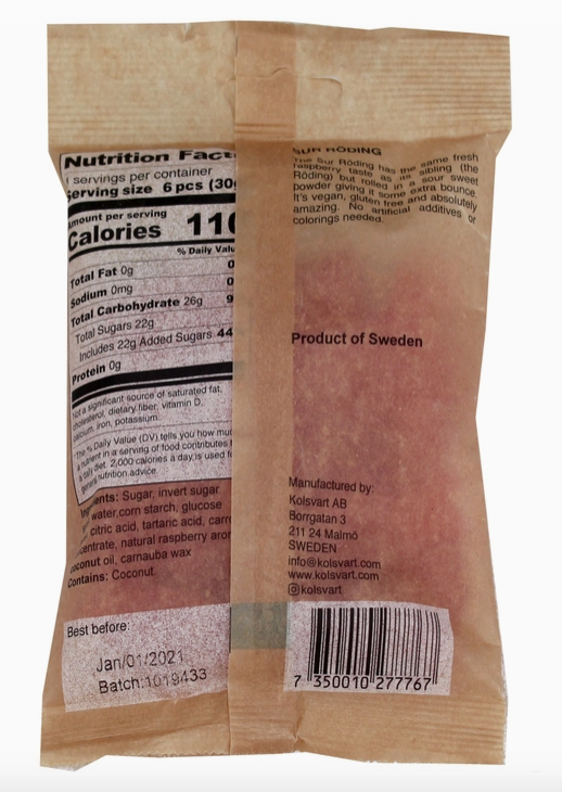 Sour Raspberry Swedish Fish - 4.2oz (120gm)