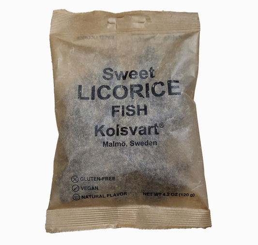 Sweet Licorice Swedish Fish - 4.2oz (120gm)