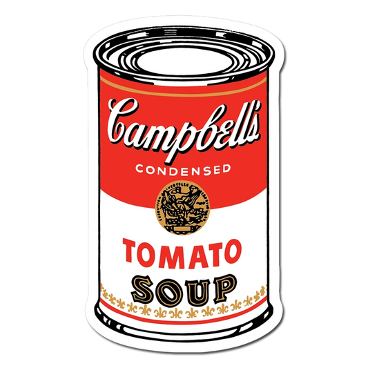 Large Campbell’S Soup Can By Andy Warhol - Die-Cut Sticker