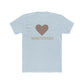 Light blue I Love Whitefish T-Shirt With brown and grey graphic 