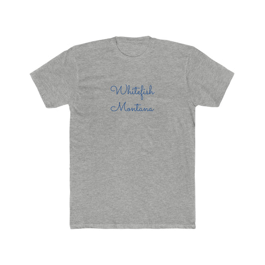 Whitefish Montana Cursive Cotton T-Shirt