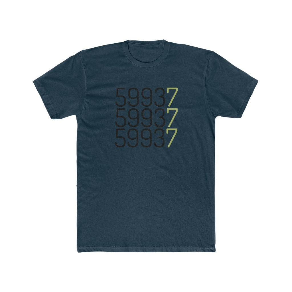 Navy Cotten T-Shirt with "59937" graphic 