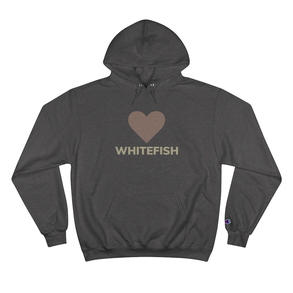 Whitefish Heart On Cotton Champion Hoody