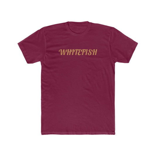 Maroon Fancy Type Whitefish T-Shirt The Whitefish Store 