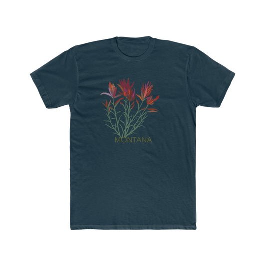 Indian Paintbrush Flower Montana Cotton T-Shirt - The Whitefish Store