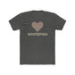 Charcoal grey I Love Whitefish T-Shirt With brown and grey graphic 