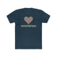 Navy I Love Whitefish T-Shirt With brown and grey graphic 